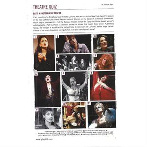 Broadway Theatre Quiz Patti LuPone Photographic Profile 2000s Print Ad